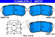 13.0460-5781.2 ATE - BRAKE PADS 