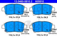 13.0460-5810.2 ATE - KLOCKI HAM.PRZÓD TOYOTA YARIS 99- +ABS 