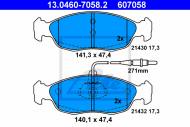 13.0460-7058.2 ATE - KLOCKI HAM.PRZÓD PEUGEOT 306 00- 