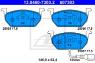 13.0460-7303.2 ATE - KLOCKI HAM.PRZÓD AUDI A3 13- 