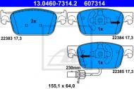 13.0460-7314.2 ATE - KLOCKI HAM.PRZÓD AUDI A4 15- 