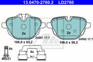 13.0470-2760.2 ATE - KLOCKI HAM.CERAMIC TYŁ BMW 5 F10 10- 