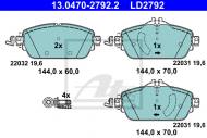 13.0470-2792.2 ATE - KLOCKI HAM.CERAMIC PRZÓD MERCEDES C 13- 