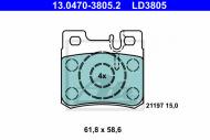 13.0470-3805.2 ATE - KLOCKI HAMULCOWE CERAMICZNE MERCEDES W124,W202 TYŁ