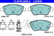 13.0470-3839.2 ATE - KLOCKI HAM CERAMIC PRZÓD OPEL CORSA D 06