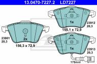 13.0470-7227.2 ATE - KLOCKI HAM.CERAMIC PRZÓD AUDI TT 06-CZUJ