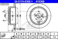 24.0110-0366.1 ATE - TARCZA HAM.TYŁ SUBARU LEGACY V 09- 