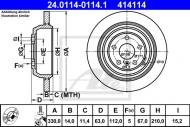 24.0114-0114.1 ATE - TARCZA HAM.TYŁ MERCEDES ML W164 05- 