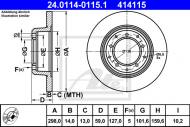 24.0114-0115.1 ATE - TARCZA HAM.TYŁ LANDROVER DEFENDER 98- 