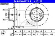 24.0116-0129.1 ATE - TARCZA HAM.TYŁ IVECO DAILY II 99- 