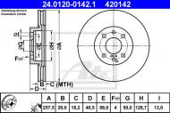 24.0120-0142.1 ATE - TARCZA HAM.PRZÓD FIAT BRAVA BRAVO 96-02 