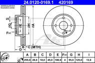 24.0120-0169.1 ATE - TARCZA HAM.PRZÓD MAZDA MX-5 98- 