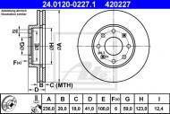 24.0120-0227.1 ATE - TARCZA HAM.PRZÓD CHEVROLET AVEO 08- 