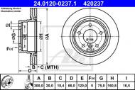 24.0120-0237.1 ATE - TARCZA HAM.TYŁ BMW 1 F20 11- 