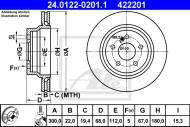 24.0122-0201.1 ATE - TARCZA HAM.TYŁ MERCEDES E W211 02-09 