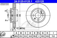 24.0125-0125.1 ATE - TARCZA HAMULCOWA SAAB 9000  87-98 