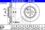 24.0128-0120.1 ATE - TARCZA HAMULCOWA FIAT COUPE  97-00 2,0 20V TURBO