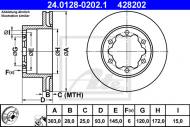 24.0128-0202.1 ATE - TARCZA HAM.TYŁ VW CRAFTER 06- 