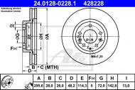 24.0128-0228.1 ATE - TARCZA HAM.PRZÓD MAZDA CX-7 07- 