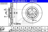 24.0128-0233.1 ATE - TARCZA HAM.PRZÓD MAZDA CX-9 07- 