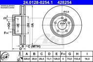 24.0128-0254.1 ATE - TARCZA HAM.PRZÓD BMW X3 F25 11- 