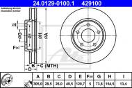 24.0129-0100.1 ATE - TARCZA HAMULCOWA JAGUAR XJ8  97-03 