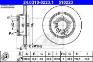 24.0310-0223.1 ATE - TARCZA HAM.TYŁ POWER DISC SHARAN 95-10 