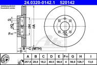 24.0320-0142.1 ATE - TARCZA HAM.PRZÓD POWER DISC BRAVO -02 