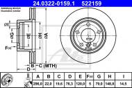 24.0322-0159.1 ATE - TARCZA HAM.PRZÓD POWER DISC BMW 5 E39-03