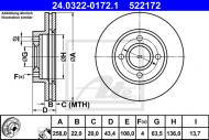 24.0322-0172.1 ATE - TARCZA HAM.PRZÓD POWER DISC FOCUS -04 