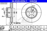 24.0328-0254.1 ATE - TARCZA HAM.PRZÓD POWER DISC BMW X3 F25 