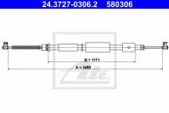 24.3727-0306.2 ATE - LINKA HAMULCA RĘCZNEGO CITROEN ZX  91-97 PRAWY TYŁ