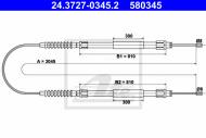 24.3727-0345.2 ATE - LINKA HAMULCA RĘCZNEGO FIAT DUCATO  94-99