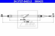 24.3727-0423.2 ATE - LINKA HAMULCA RĘCZNEGO MERCEDES W202 C-KLASA 93-00