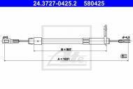 24.3727-0425.2 ATE - LINKA HAMULCA RĘCZNEGO MERCEDES W210 E-KLASA 95-02