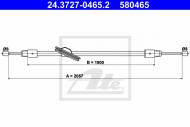 24.3727-0465.2 ATE - LINKA HAMULCA RĘCZNEGO MERCEDES W204  07-