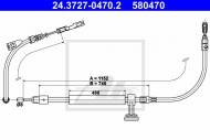 24.3727-0470.2 ATE - LINKA HAMULCA RĘCZNEGO MERCEDES W 204  07-