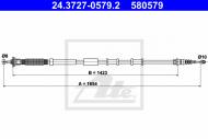 24.3727-0579.2 ATE - LINKA HAMULCA RĘCZNEGO FIAT PUNTO  06- LEWY TYŁ