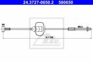 24.3727-0650.2 ATE - LINKA HAMULCA RĘCZNEGO FORD FOCUS  98-01