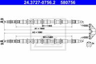 24.3727-0756.2 ATE - LINKA HAMULCA RĘCZNEGO OPEL ZAFIRA  01-03 TYŁ