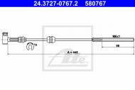 24.3727-0767.2 ATE - LINKA HAMULCA RĘCZNEGO OPEL COMBO  01- PRZÓD