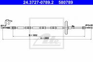 24.3727-0789.2 ATE - LINKA HAMULCA RĘCZNEGO OPEL INSIGNIA  08- 4X4