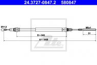 24.3727-0847.2 ATE - LINKA HAM.LEWA CITROEN C8 02- 