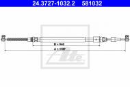 24.3727-1032.2 ATE - LINKA HAMULCA RĘCZNEGO RENAULT LAGUNA  93-01