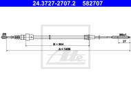 24.3727-2707.2 ATE - LINKA HAMULCA RĘCZNEGO VW LUPO  99-05 