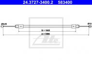 24.3727-3400.2 ATE - LINKA HAMULCA RĘCZNEGO VW TOUAREG  02-10 PRZÓD