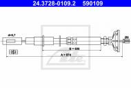 24.3728-0109.2 ATE - LINKA SPRZĘGŁA VW SCIROCCO  75-92 