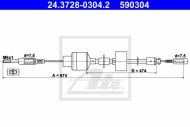 24.3728-0304.2 ATE - LINKA SPRZĘGŁA CITROEN BX  82-93 