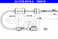 24.3728-0516.2 ATE - LINKA SPRZĘGŁA FIAT PUNTO  94-00 