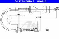 24.3728-0519.2 ATE - LINKA SPRZĘGŁA FIAT DUCATO  94-02 18 